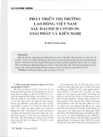 TẠP CHÍ CÔNG THUŨNG PHÁT TRIỂN THỊ TRƯỜNG LAO ĐỘNG VIỆT NAM SAU ĐẠI DỊCH COVID-19: GIẢI PHÁP VÀ KIẾN NGHỊ