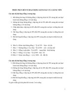 PHIẾU PHẢN HỒI VỀ HOẠT ĐỘNG GIẢNG DẠY CỦA GIẢNG VIÊN