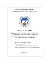 Chuyên đề tốt nghiệp: Giải pháp đẩy mạnh ứng dụng công nghệ cao trong sản xuất sản phẩm dưa Kim Hoàng Hậu tại Công ty TNHH Trung tâm Nghiên cứu và Phát triển công nghệ cao Lam Sơn