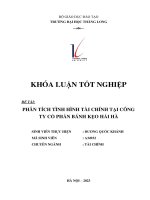 phân tích tài chính tại công ty cổ phần bánh kẹo hải hà