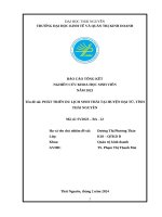 đề tài phát triển du lịch sinh thái tại huyện đại từ, tỉnh thái nguyên - đề tài nghiên cứu khoa học đạt giải nhất: