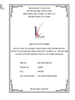 công tác xã hội cá nhân trong việc hỗ trợ trẻ mắc chứng tự kỉ chậm phát triển ngôn ngữ