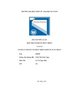 tiểu luận đề tài cơ sở lý thuyết về phát triển kinh tế tuần hoàn