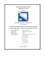 tiểu luận kinh doanh thông minh và phân tích doanh thu năm 2022 2023 mixue nguyễn lương bằng đà nẵng