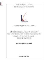 công tác xã hội cá nhân mắc bệnh tim bẩm sinh có hoàn cảnh khó khăn nghiên cứu tại viện tim mạch bệnh viện bạch mai