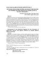 XÂY DỰNG CHẾ ĐỘ DINH DƯỠNG CHO NGƯỜI TÌNH NGUYỆN THỬ NGHIỆM VẮC XIN NANOCOVAX PHÒNG COVID-19 TẠI HỌC VIỆN QUÂN Y