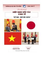 tiểu luận hiệp định đối tác kinh tế việt nam nhật bản vjepa