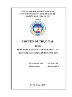 Chuyên đề thực tập: Xuất khẩu rau quả Việt Nam sang UAE đến năm 2025 tầm nhìn đến năm 2030