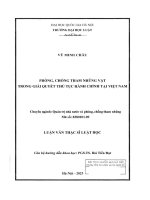 Luận Văn Phòng, Chống Tham Nhũng Vật Trong Giải Quyết Thủ Tục Hành Chính Tại Việt Nam.pdf