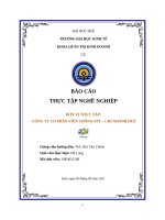 báo cáo thực tập nghề nghiệp đơn vị thực tập công ty cổ phần viễn thông fpt chi nhánh huế