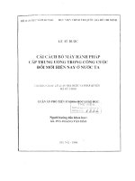 Luận án phó tiến sĩ khoa học luật học: Cải cách bộ máy hành pháp cấp trung ương trong công cuộc đổi mới hiện nay ở nước ta