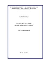 Giải pháp thúc đẩy liên kết giữa các doanh nghiệp ở Việt Nam
