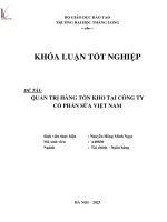 quản trị hàng tồn kho tại công ty cổ phần sữa việt nam