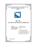 tiểu luận đề tài xây dựng kế hoạch marketing