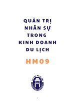 Đáp án Quản trị nhân sự trong kinh doanh du lịch EHOU Đại học Mở (đầy đủ)