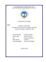 Chuyên đề tốt nghiệp: Đánh giá thực hiện quy hoạch sử dụng đất giai đoạn 2016-2020 huyện Yên Phong - tỉnh Bắc Ninh cần thiết được lựa chọn nghiên cứu