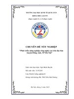 Chuyên đề tốt nghiệp: Phát triển nông nghiệp công nghệ cao trên địa bàn huyện Đông Anh, TP Hà Nội