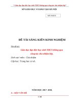 Skkn Giáo dục đạo đức học sinh THCS thông qua công tác chủ nhiệm lớp