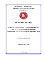 Nghiên cứu năng lực cạnh tranh trong lĩnh vực chuyển phát nhanh của Tổng công ty Chuyển phát nhanh Bưu điện