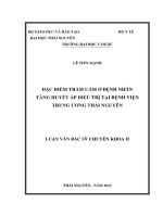 đặc điểm trầm cảm ở bệnh nhân tăng huyết áp điều trị tại bệnh viện trung ương thái nguyên