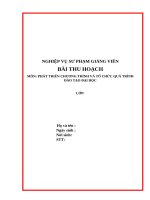 Nghiệp vụ sư phạm  phát triển chương trình giáo dục Đại học