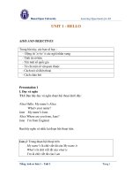 Bài giảng anh văn 1 eg09 1   Đại học mở hà nội