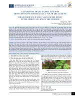 GIÁ TRỊ TINH THẦN CỦA HOA MẪU ĐƠN TRONG ĐỜI SỐNG TINH THẦN CỦA NGƯỜI TRUNG QUỐC