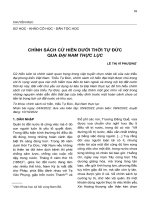 CHÍNH SÁCH CỬ HIỀN DƯỚI THỜI TỰ ĐỨC QUA ĐẠI NAM THỰC LỤC