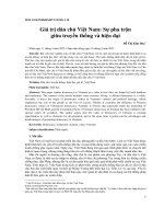 GIÁ TRỊ DÂN CHỦ VIỆT NAM: SỰ PHA TRỘN GIỮA TRUYỀN THỐNG VÀ HIỆN ĐẠI