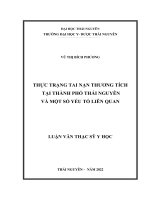 thực trạng tai nạn thương tích tại thành phố thái nguyên và một số yếu tố liên quan