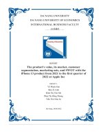 tiểu luận the products value its market customersegmentation marketing mix and swot with theiphone 13 product from 2021 to the first quarter of2022 at apple inc