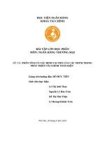 đề tài phân tích và xác định vai trò của các nhtm trong phát triển tài chính toàn diện