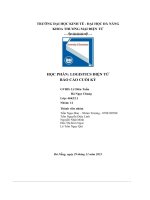 tiểu luận logistics điện tửbáo cáo cuối kỳ