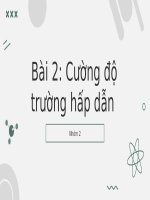 bài 2 cường độ trường hấp dẫn