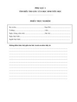 phụ lục 1 tìm hiểu tri giác của học sinh tiểu học