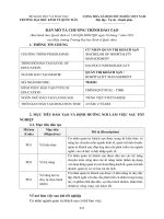 BẢN MÔ TẢ CHƯƠNG TRÌNH ĐÀO TẠO CHƯƠNG TRÌNHPROGRAMME: CỬ NHÂN QUẢN TRỊ KHÁCH SẠN BACHELOR OF HOSPITALITY MANAGEMENT