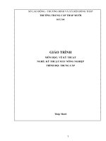 giáo trình vẽ kỹ thuật nghề kỹ thuật máy nông nghiệp trung cấp