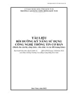 tài liệu bồi dưỡng kỹ năng sử dụng công nghệ thông tin cơ bản dành cho cán bộ công chức viên chức và các đối tượng khác