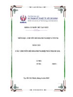 báo cáo các chuyên đề doanh nghiệp đã tham gia