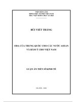 luận án tiến sĩ kinh tế oda của trung quốc cho các nước asean và hàm ý cho việt nam