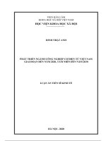 luận án tiến sĩ kinh tế phát triển ngành công nghiệp cơ điện tử việt nam giai đoạn đến năm 2020 tầm nhìn đến năm 2030