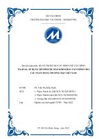 [ LUẬN VĂN NCS ] ÁP DỤNG MÔ HÌNH DỰ BÁO KHÓ KHĂN TÀI CHÍNH CHO  CÁC NGÂN HÀNG THƯƠNG MẠI VIỆT NAM