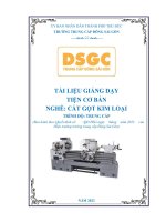 tài liệu giảng dạy tiện cơ bản nghề cắt gọt kim loại trung cấp