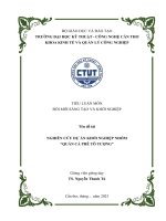 NGHIÊN CỨU DỰ ÁN KHỞI NGHIỆP NHÓM QUÁN CÀ PHÊ TÔ TƯỢNG