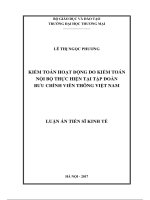 luận án tiến sĩ kinh tế kiểm toán hoạt động do kiểm toán nội bộ thực hiện tại tập đoàn bưu chính viễn thông việt nam