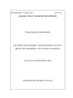 đặc điểm trẻ ngộ độc cấp nhập khoa cấp cứu bệnh viện nhi đồng 2 từ 1