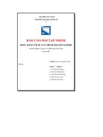 tiểu luận báo cáo bài tập nhóm môn phân tích tài chính doanh nghiệp