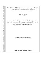ảnh hưởng của quá trình xử lý nhiệt đến khả năng kiểm soát sự phóng thích hoạt chất của polymer nhóm eudragit