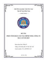 đề tài phân tích báo cáo tài chính tổng công ty may 10 năm 2023