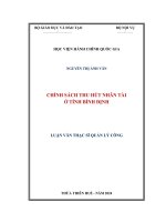 chính sách thu hút nhân tài ở tỉnh bình định